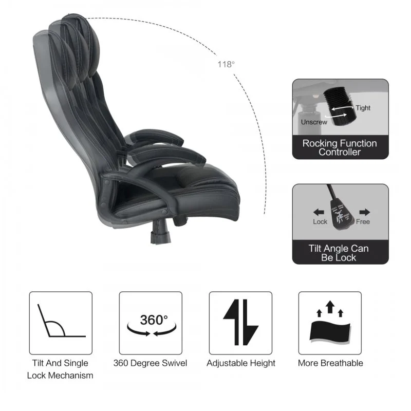 Thumbnail 2 de Equip 651016 Silla de oficina negra 1 unidad