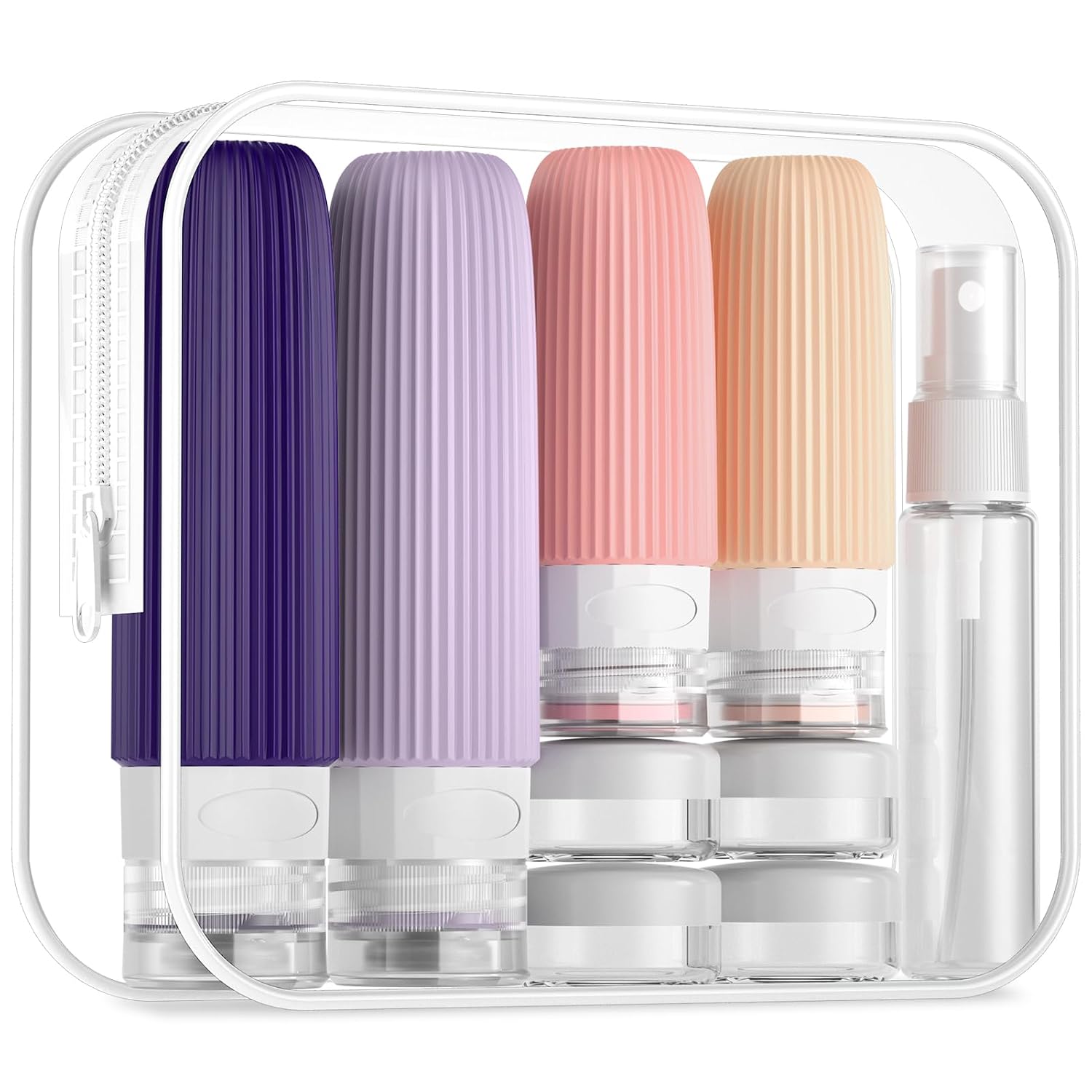 Detalle de Mrsdry Travel Bottles for Toiletries 16-Piece Silicone Travel Set
