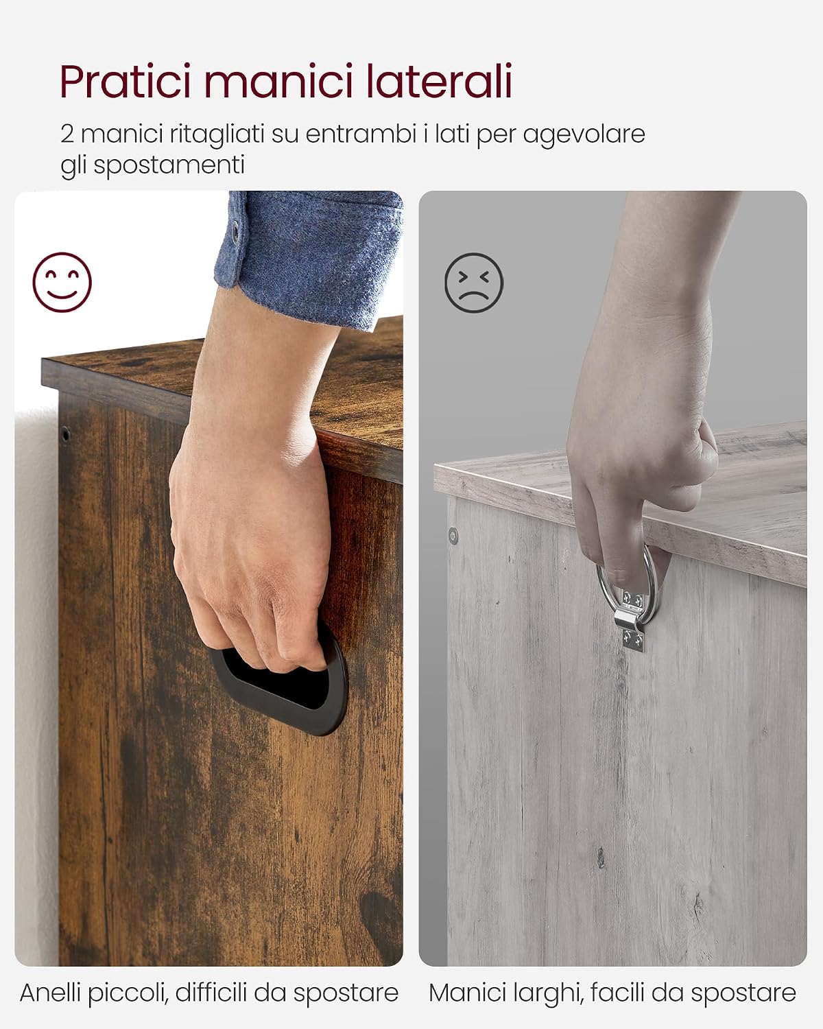 Detalle 2 de VASAGLE cassapanca LSB060T01, pouf 100 kg