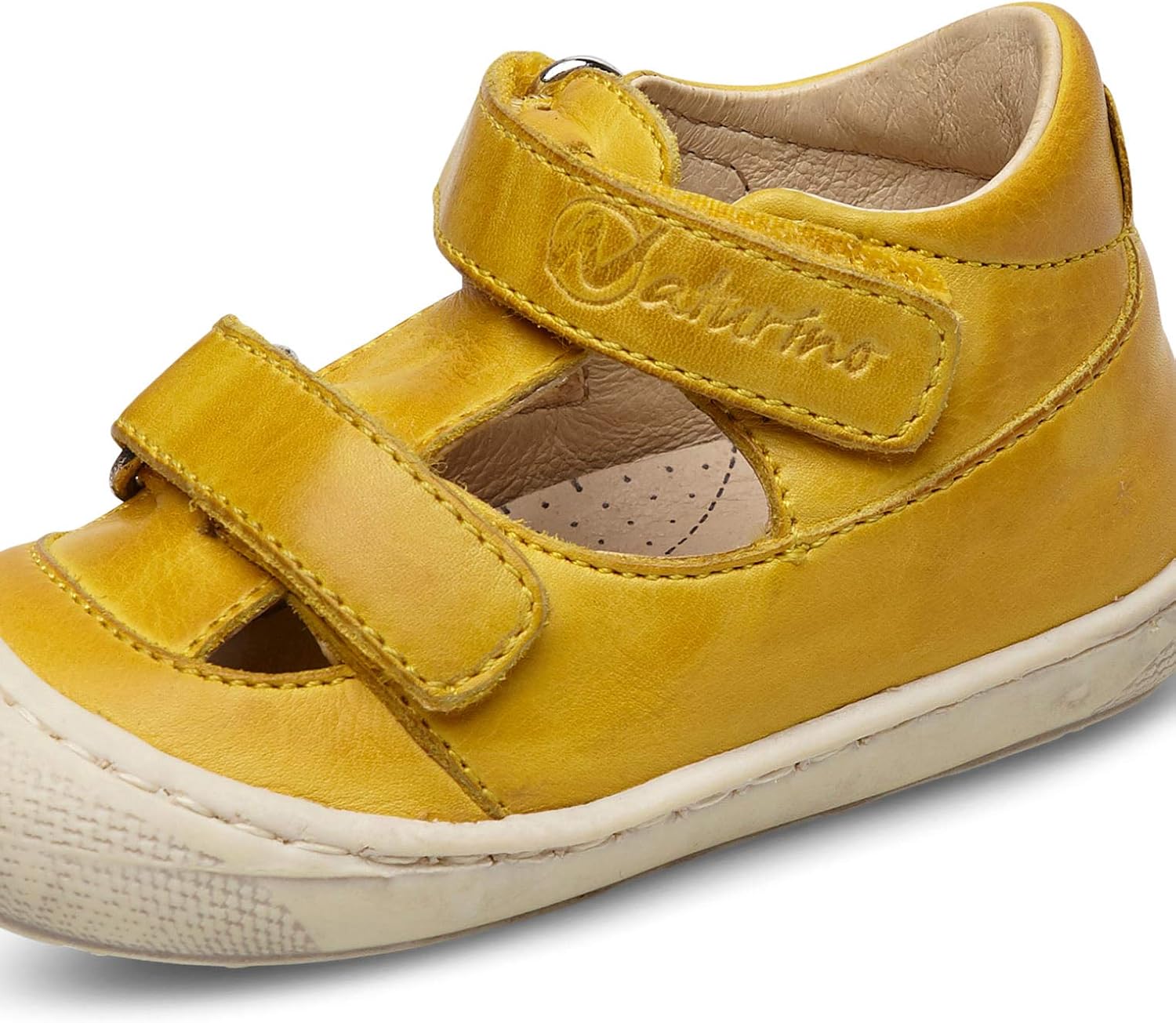 Detalle de Naturino Sandali semi chiusi in pelle, Giallo-19: stile e comfort per i piccoli