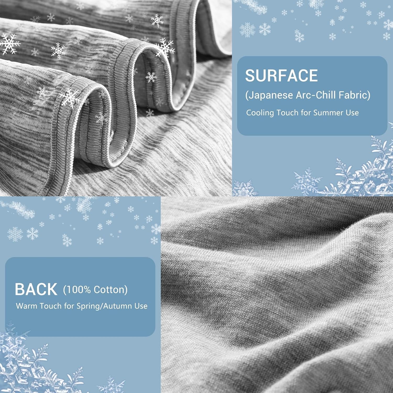 Thumbnail 3 de Avoalre Cooling Blanket for Night Sweats Q-Max>0.5 (Arc-Chill3.0) 150x200cm – Double-Sided, Lightweight Summer Throw
