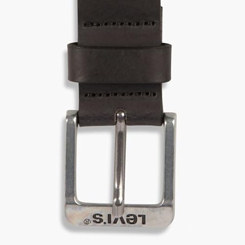 Detalle de Ceinture Levi's Homme Réversible Core Stonewashed Black/ Brown - Dessin durable, style double-face