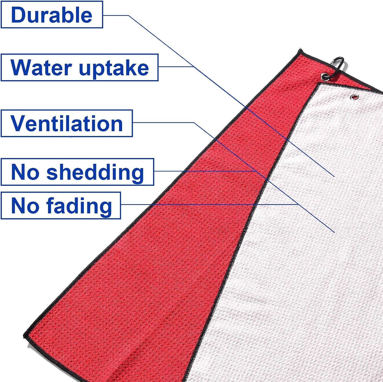 Detalle 2 de Yizerel 2 Pack 16" x 24" Tri-fold Golf Towel Set