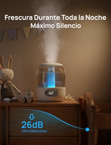 Thumbnail 2 de DREO Humidificador para Bebés 3L: niebla fría ultrasónica, 26 dB, sensor de humedad y difusor de aceites