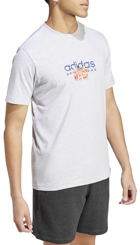 Thumbnail 6 de adidas Codes Linear Graphic tee L, Light Grey Heather