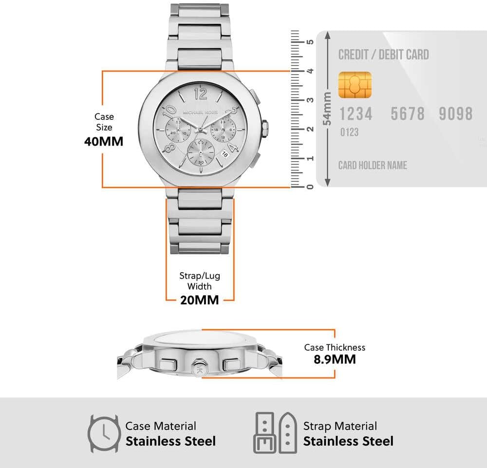Thumbnail 6 de Michael Kors Damen-Uhr Analog Quarz 32029929 – schöne Edelstahltechnik mit Chronograph-Funktion