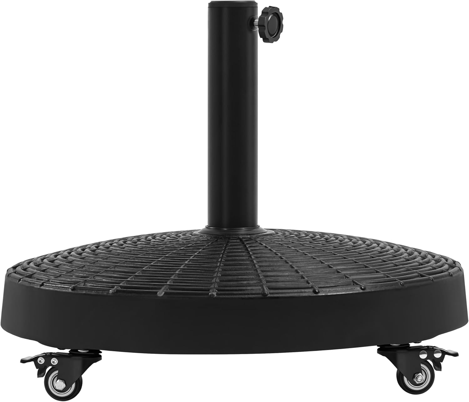 Detalle de Yaheetech Pied de Parasol à Roulettes 24 kg / Base 52 cm – Résine et métal pour parasol Ø 3,8 cm ou 4,8 cm