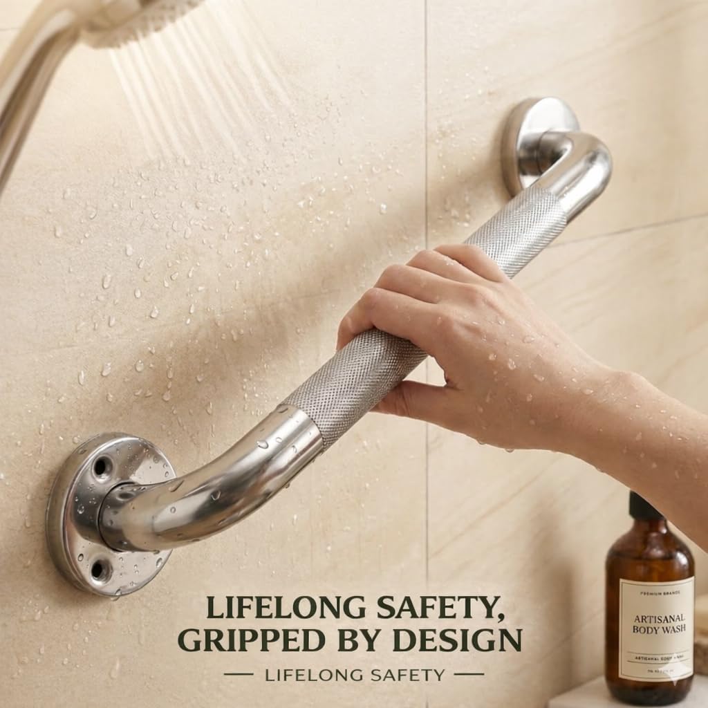 Thumbnail 6 de Miluoou 304FS 24-Inch Shower Grab Bars, 2-Pack, Chrome SUS 304 Steel