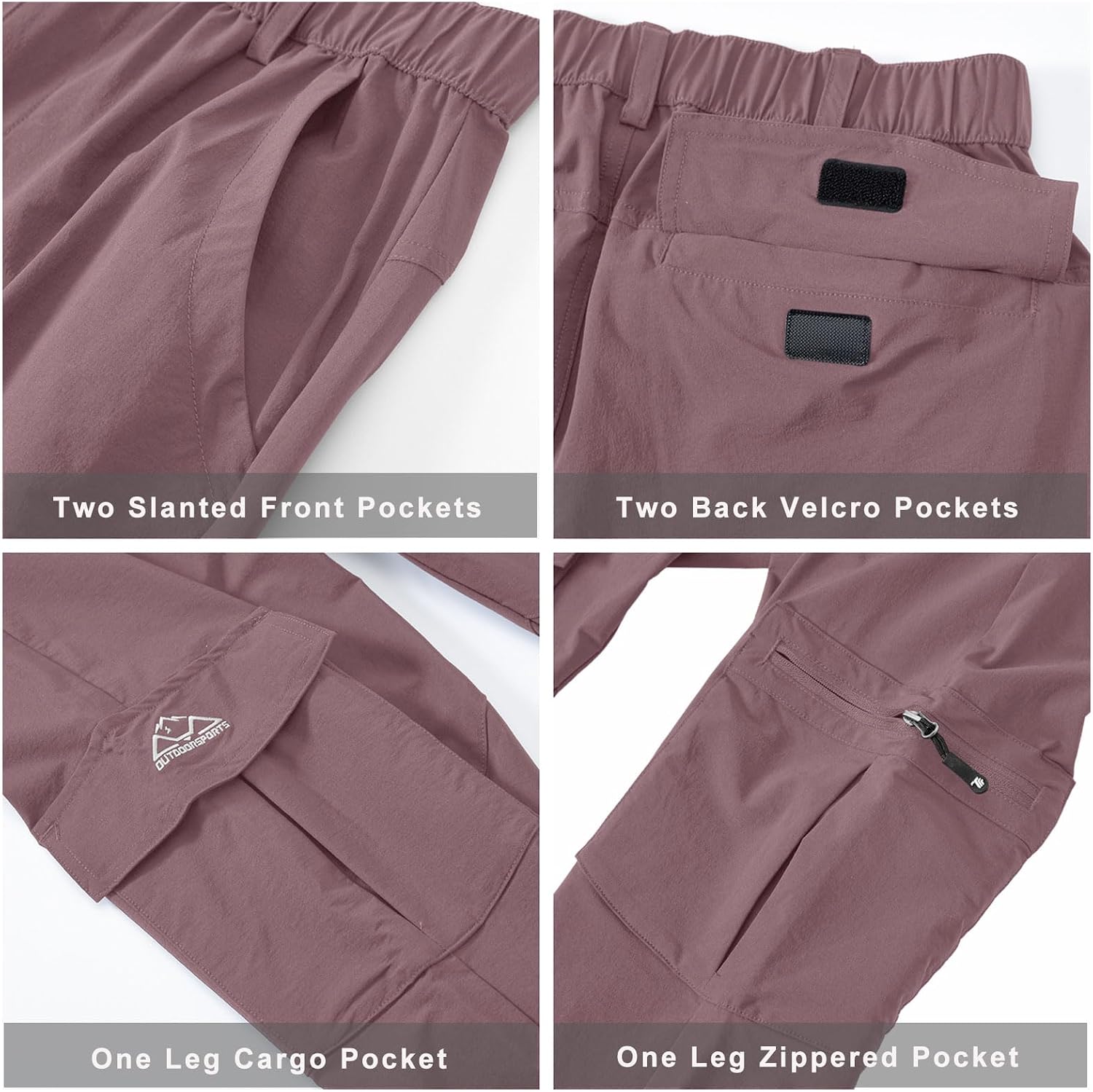 Thumbnail 4 de JHMORP Women's Hiking Cargo Pants, Lightweight Stretch, Water-Resistant, UPF 50+
