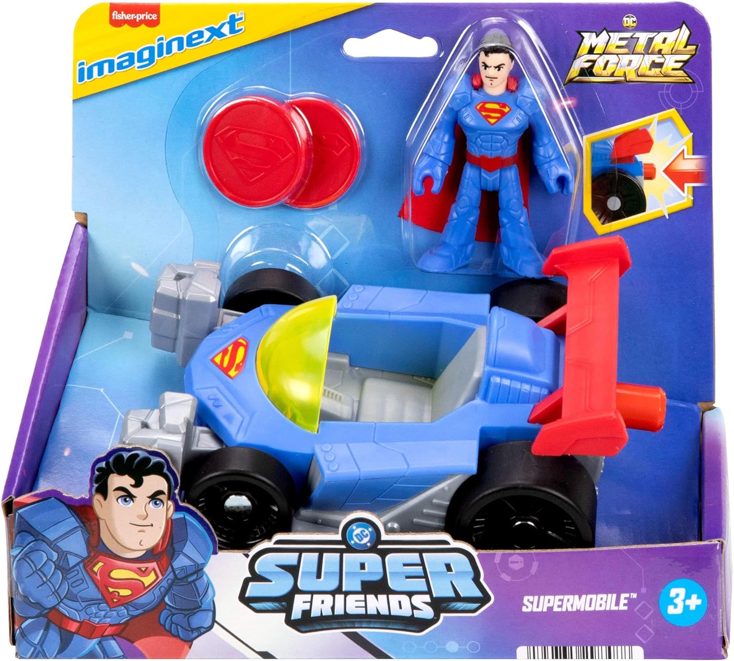 Detalle 2 de Fisher-Price Metal Force Supermobile Superman