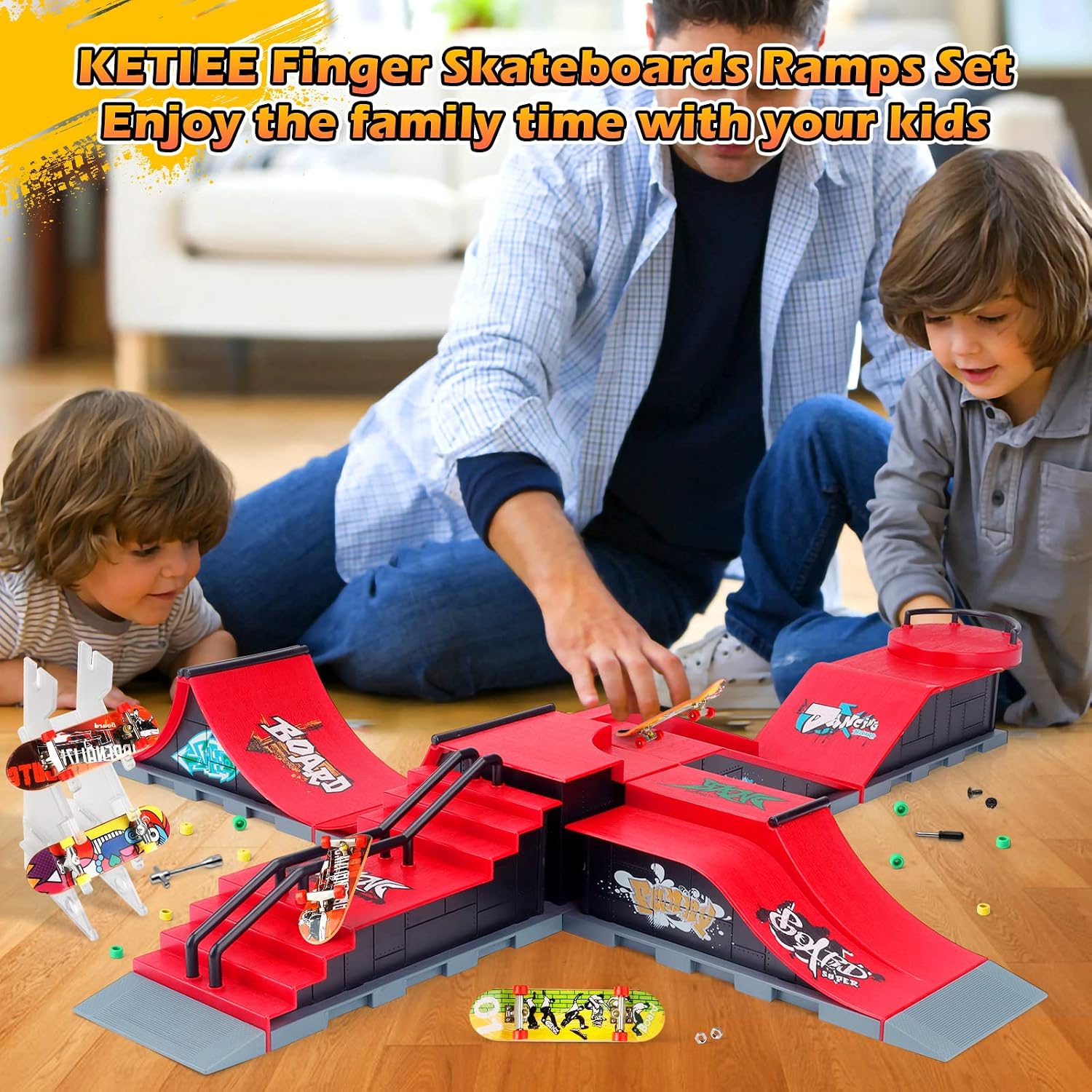 Detalle 2 de KETIEE Fingerboard Ramp Set with 6 Ramps