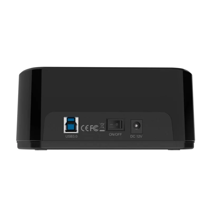 Detalle de AISENS ASDS-D03B Docking Station dual bay para discos 2.5/3.5" con clonación USB 3.0