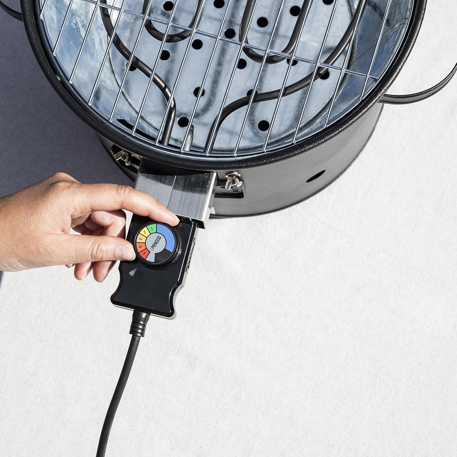 Thumbnail 6 de Princess Barbecue ibrido a carbonella o elettrico portatile 112240 con grill Ø 32 cm