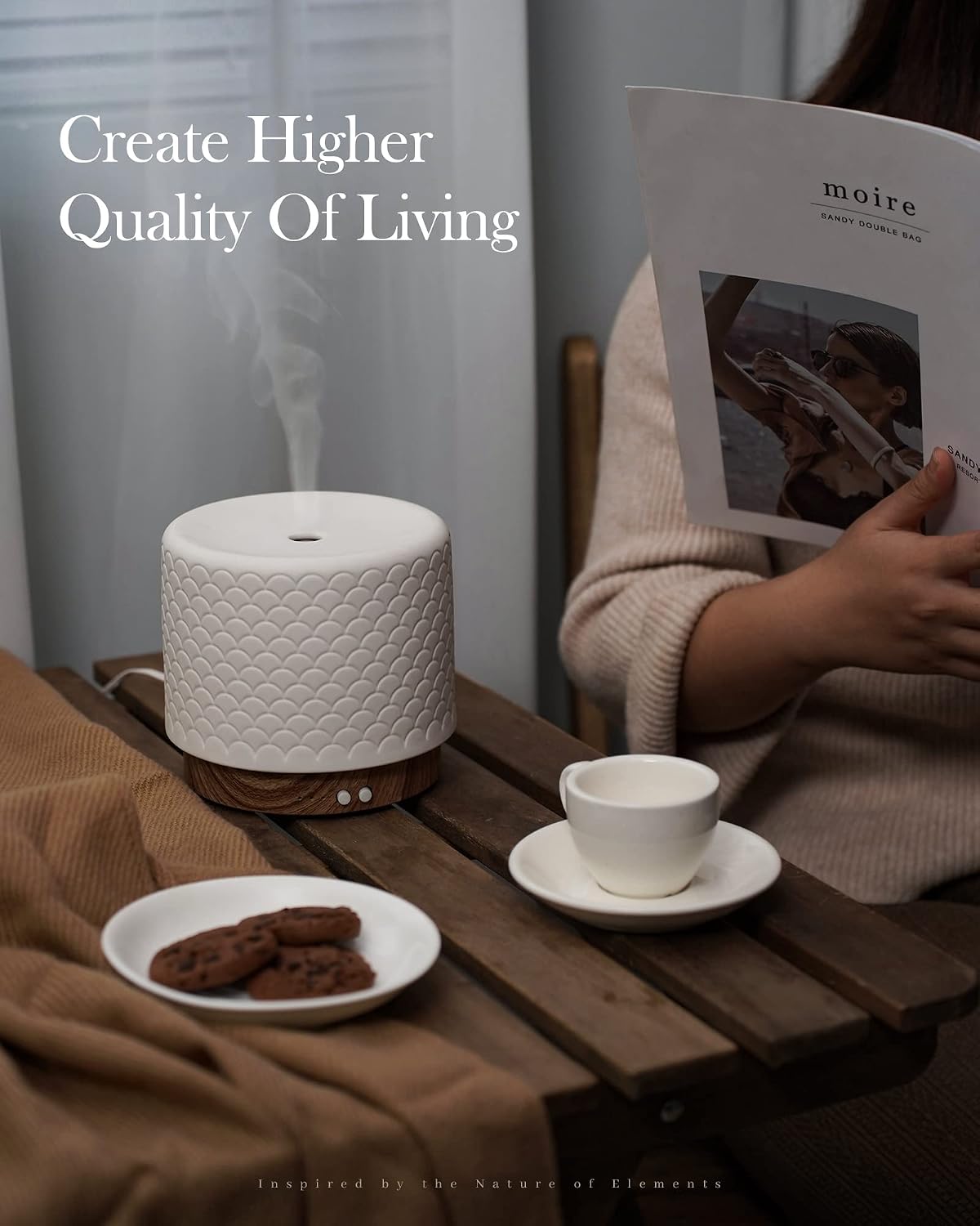 Thumbnail 5 de Onaboviva M5 Ceramic Essential Oil Diffuser, 280 ml Cool Mist with Timer