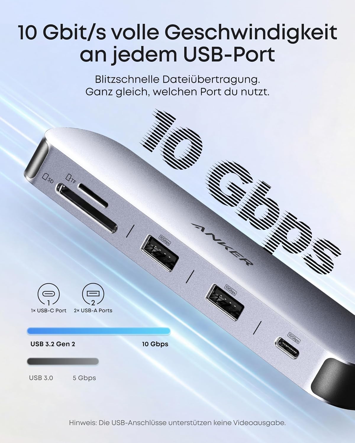 Thumbnail 4 de Anker Nano 8-in-1 USB-C Hub: Dual-Monitor-Dock mit 4K@60Hz, 85W PD und schneller USB-Konnektivität