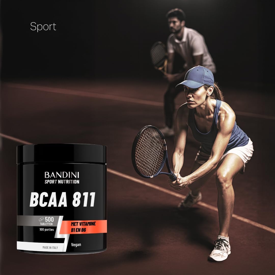 Detalle de BANDINI BCAA 8.1.1 aminozuurtabletten, 500 tabletten met vitamine B1 en B6