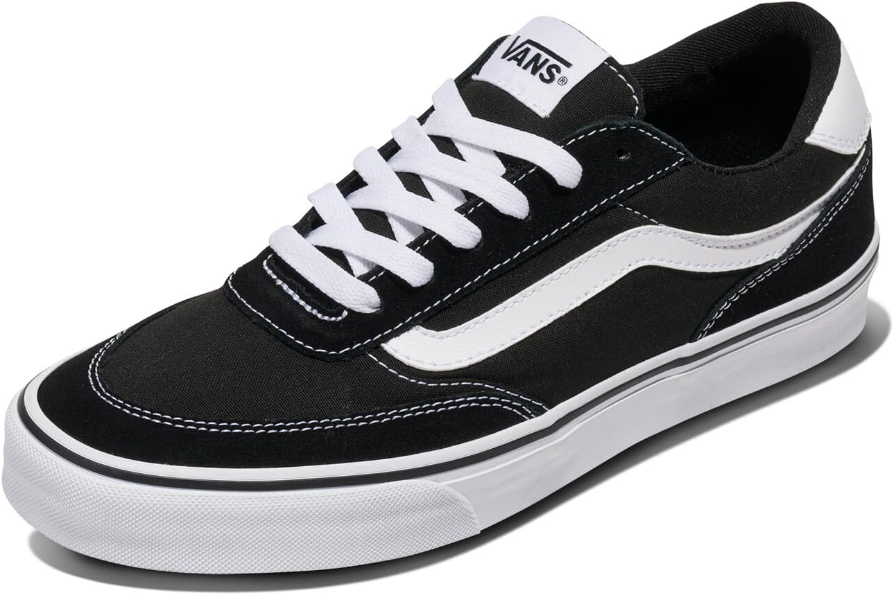 Detalle de Vans Brooklyn LS Suede Canvas Black White 42
