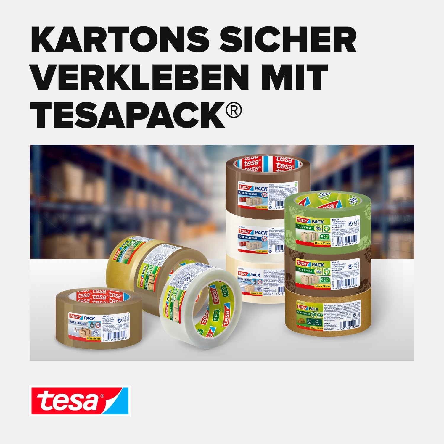 Thumbnail 6 de tesa Packband Crystal Clear, kristallklar – 3 Rollen, 66 m x 50 mm