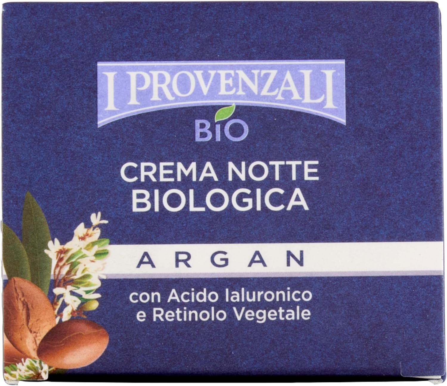 Detalle de I Provenzali Crema Notte Antirughe Biologica all'Argan, 50 ml — ristrutturante vegana per pelle secca e matura