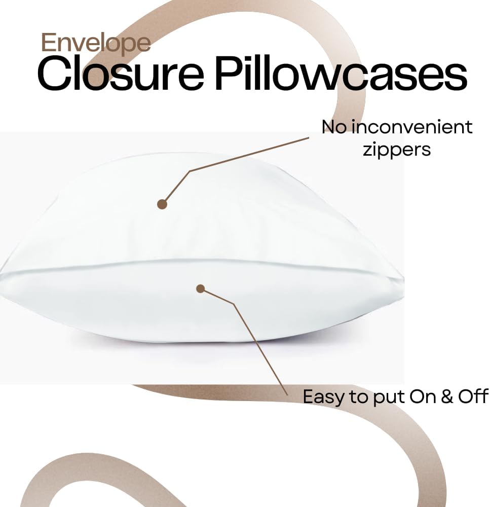 Thumbnail 2 de Rehan & Co White Pillow Cases 4 Pack – 50 x 75 cm, 200 Thread Count Egyptian Cotton