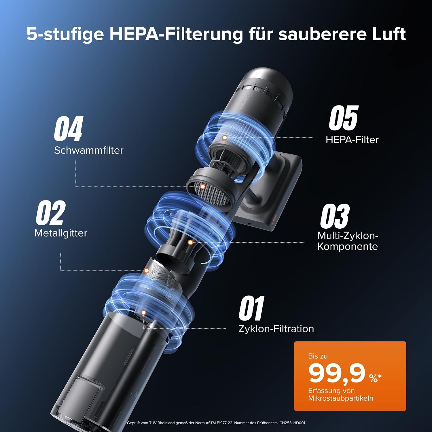 Thumbnail 6 de roborock H60 Hub Ultra Akku-Staubsauger mit Absaugstation – 210 AW, 90 Minuten Laufzeit