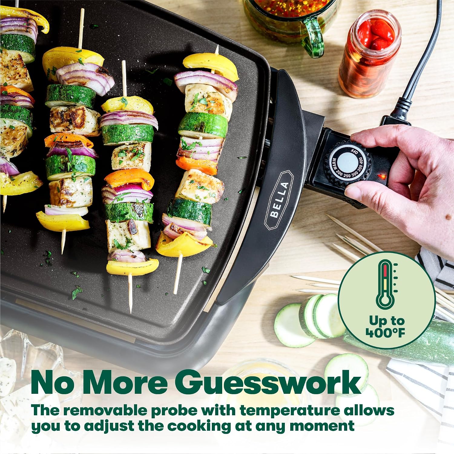 Thumbnail 4 de Bella Electric Griddle with Ceramic Titanium Non-Stick Coating (27cm x 51cm)