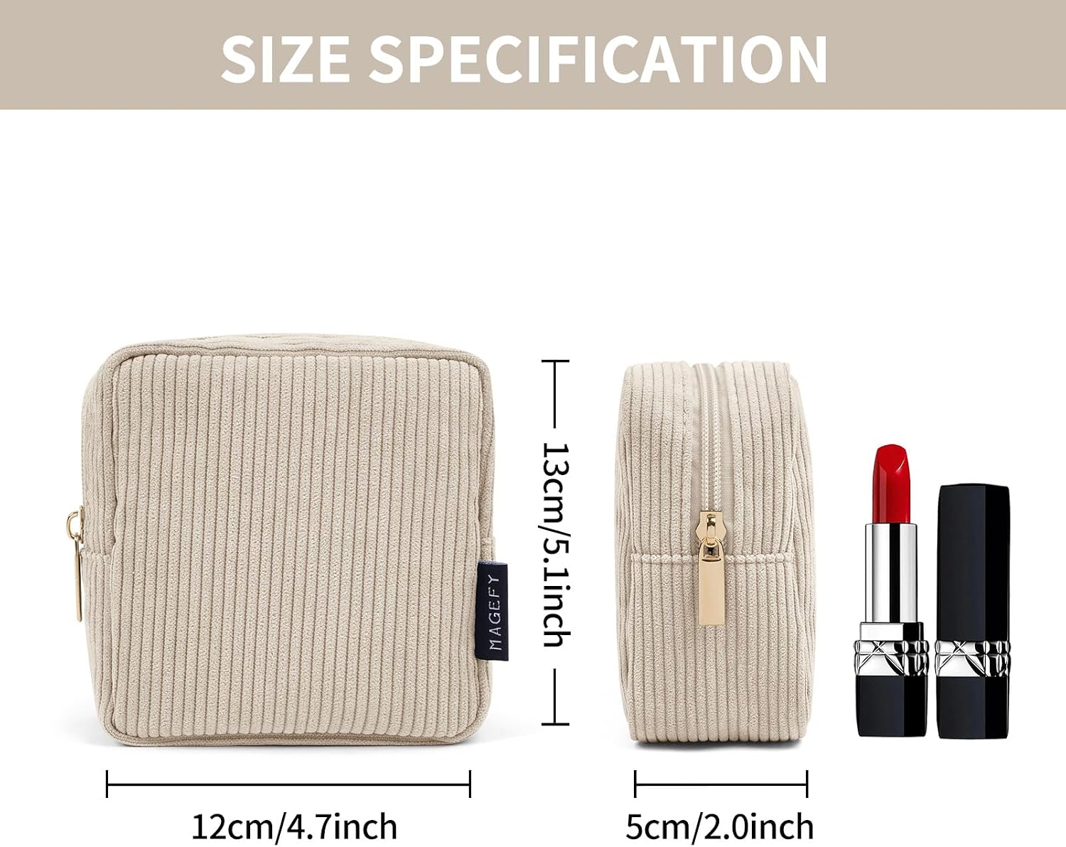 Thumbnail 1 de MAGEFY Small Makeup Bag 4.7x5.1 in