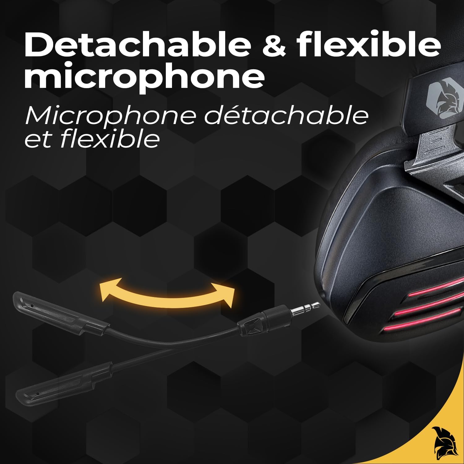 Thumbnail 1 de EMPIRE GAMING EH20 : casque gaming sans fil 2,4 GHz WiFi, micro détachable et son 7.1 virtuel