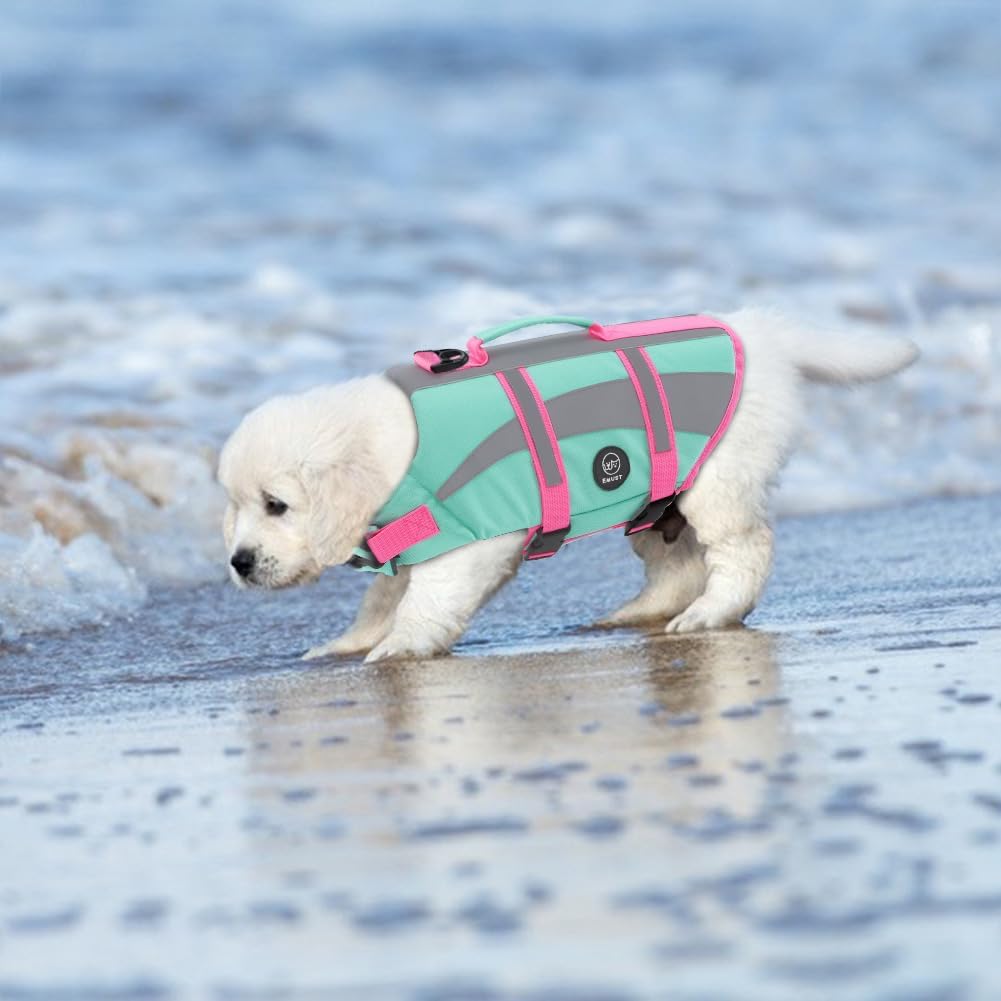 Detalle de EMUST Dog Life Vests: Adjustable XS Flotation Jacket for Small Dogs with Enhanced Buoyancy