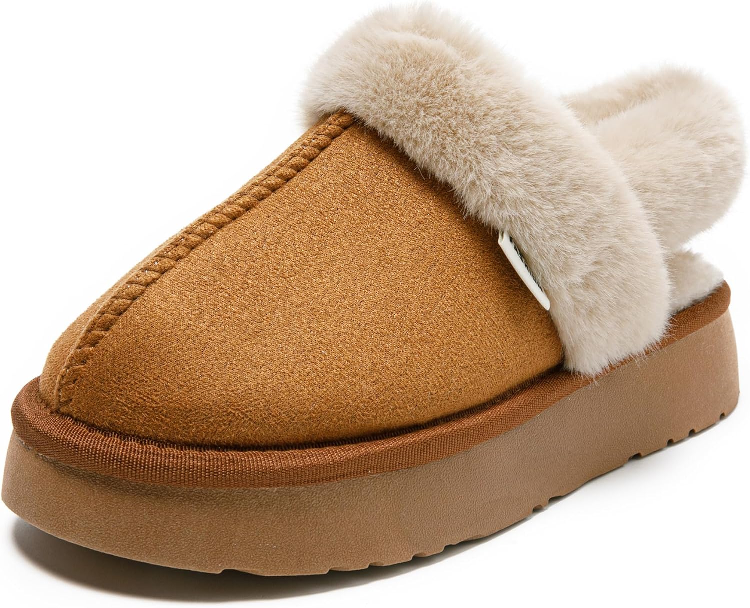 Thumbnail 6 de JOMIX winterpantoffels voor dames met suède, kunstbont en hielriem