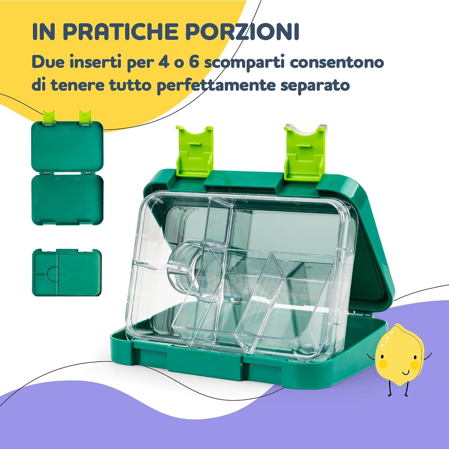 Thumbnail 3 de Schmatzfatz Portapranzo per bambini con scomparti: lunch box ermetico, lavabile in lavastoviglie