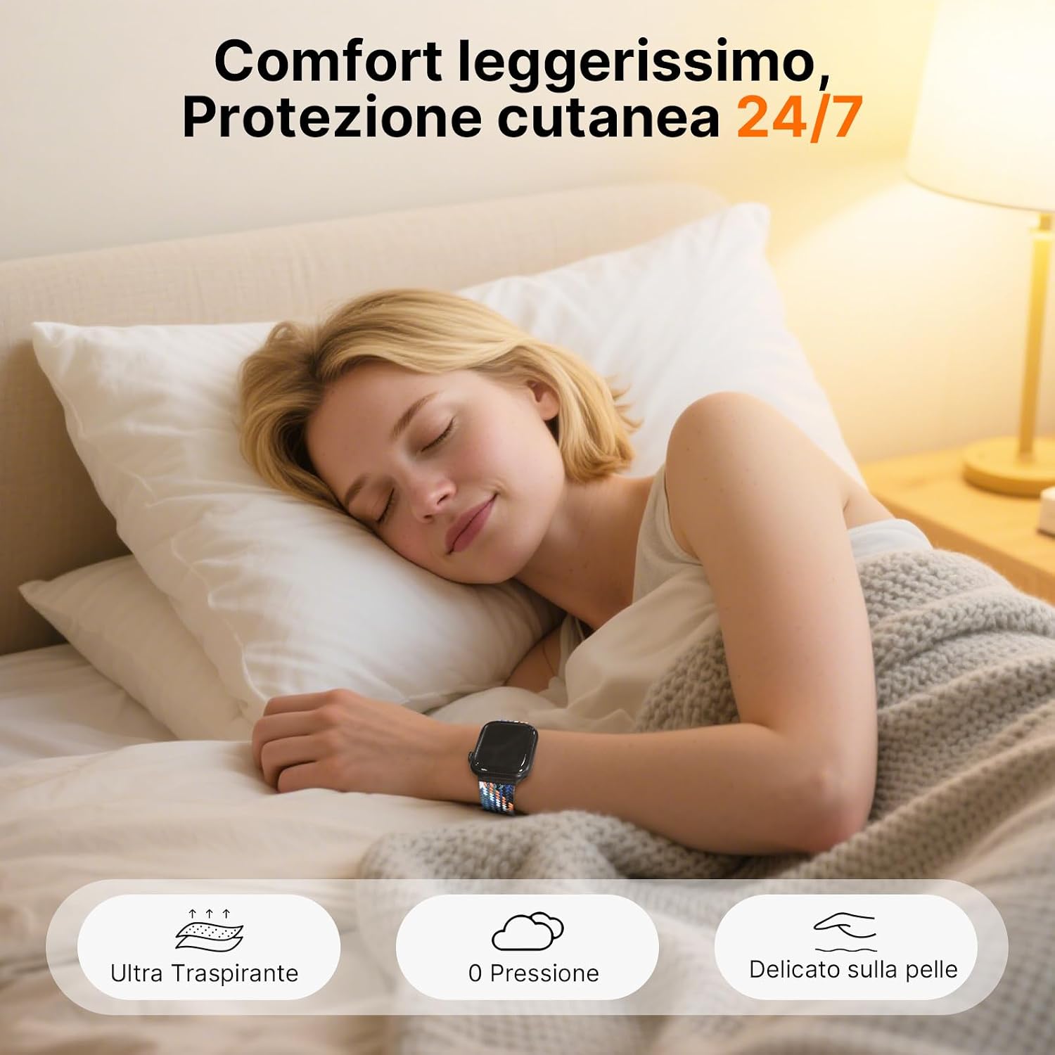 Thumbnail 3 de Fullmosa Cinturino intrecciato in nylon elastico per Apple Watch (compatibile 44/46/42/49/41/40 mm) con chiusura magnetica