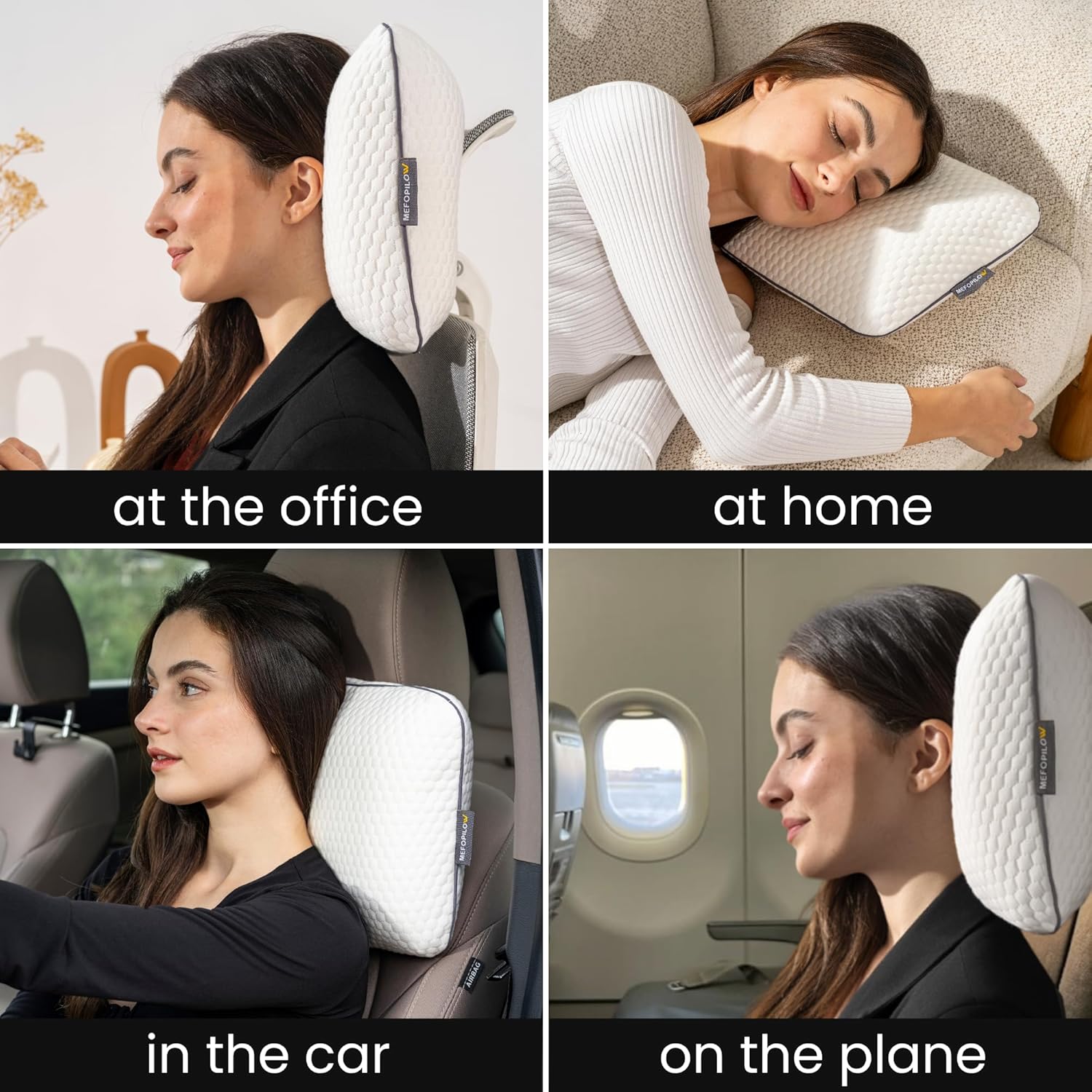 Detalle 2 de MEFOPILO Memory Foam Travel Pillow Review: Compact, Breathable Neck Support for Travel