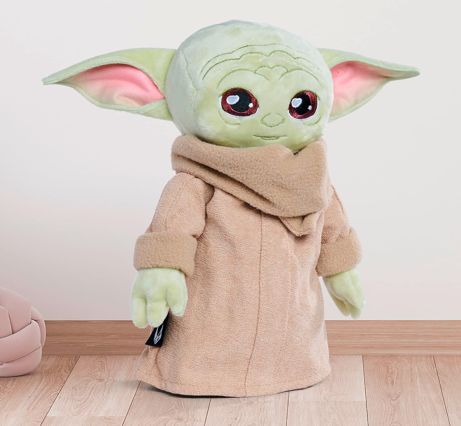 Thumbnail 4 de Simba Disney Mandalorian Grogu plyschfigur, 28 cm med brun mantel