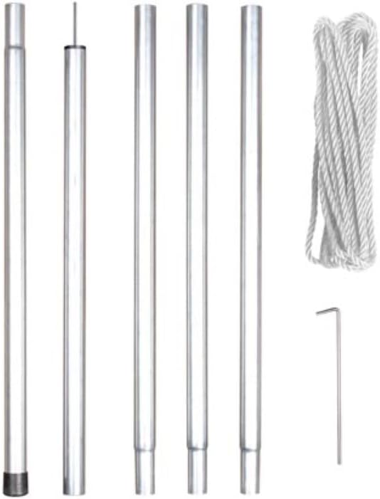 Detalle de PEREL GSSK1 Shade Sail Pole Kit, 2.5 m with Guy Rope