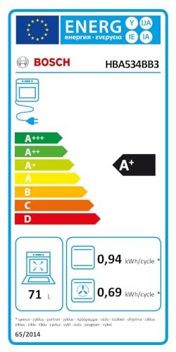 Thumbnail 9 de Bosch HBA534BB3 Serie 4 Forno con CleanCoating e 7 programmi – Nero