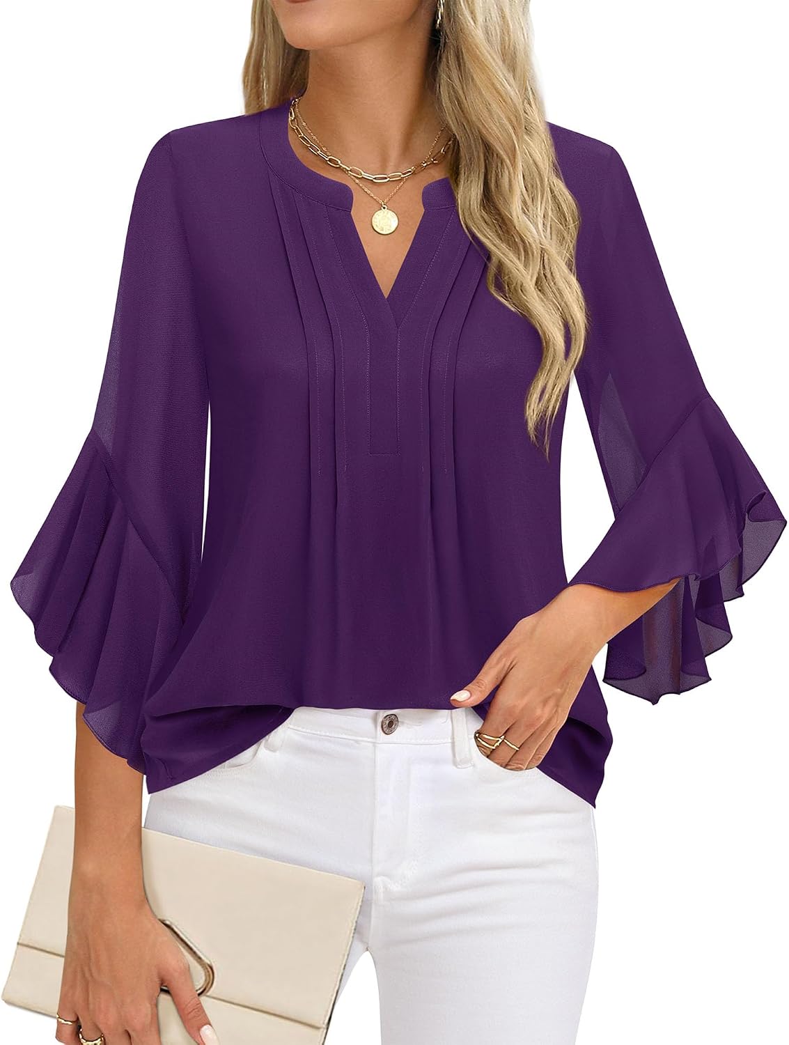 Thumbnail 1 de Timeson Women's 3/4 Sleeve Dressy Casual Top