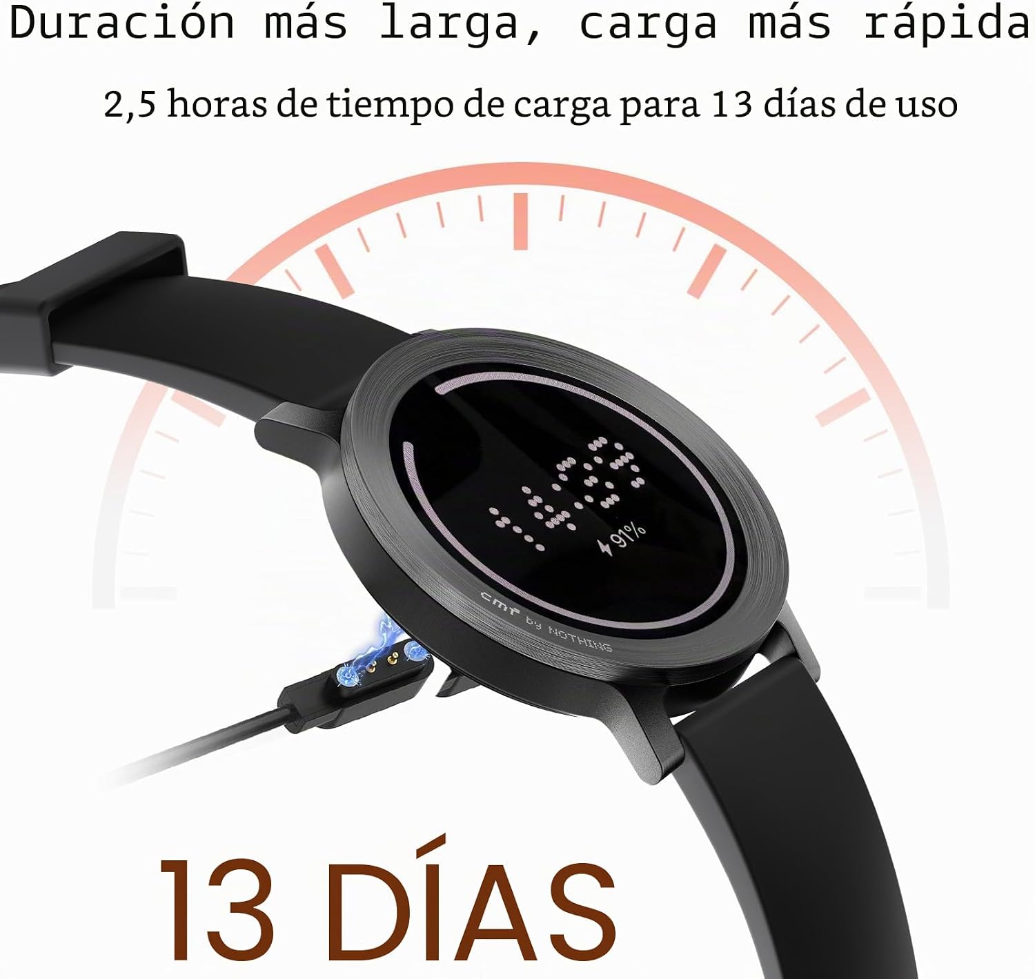 Detalle de CMF by NOTHING Watch 3 Pro: Reloj inteligente con pantalla AMOLED y GPS de doble banda