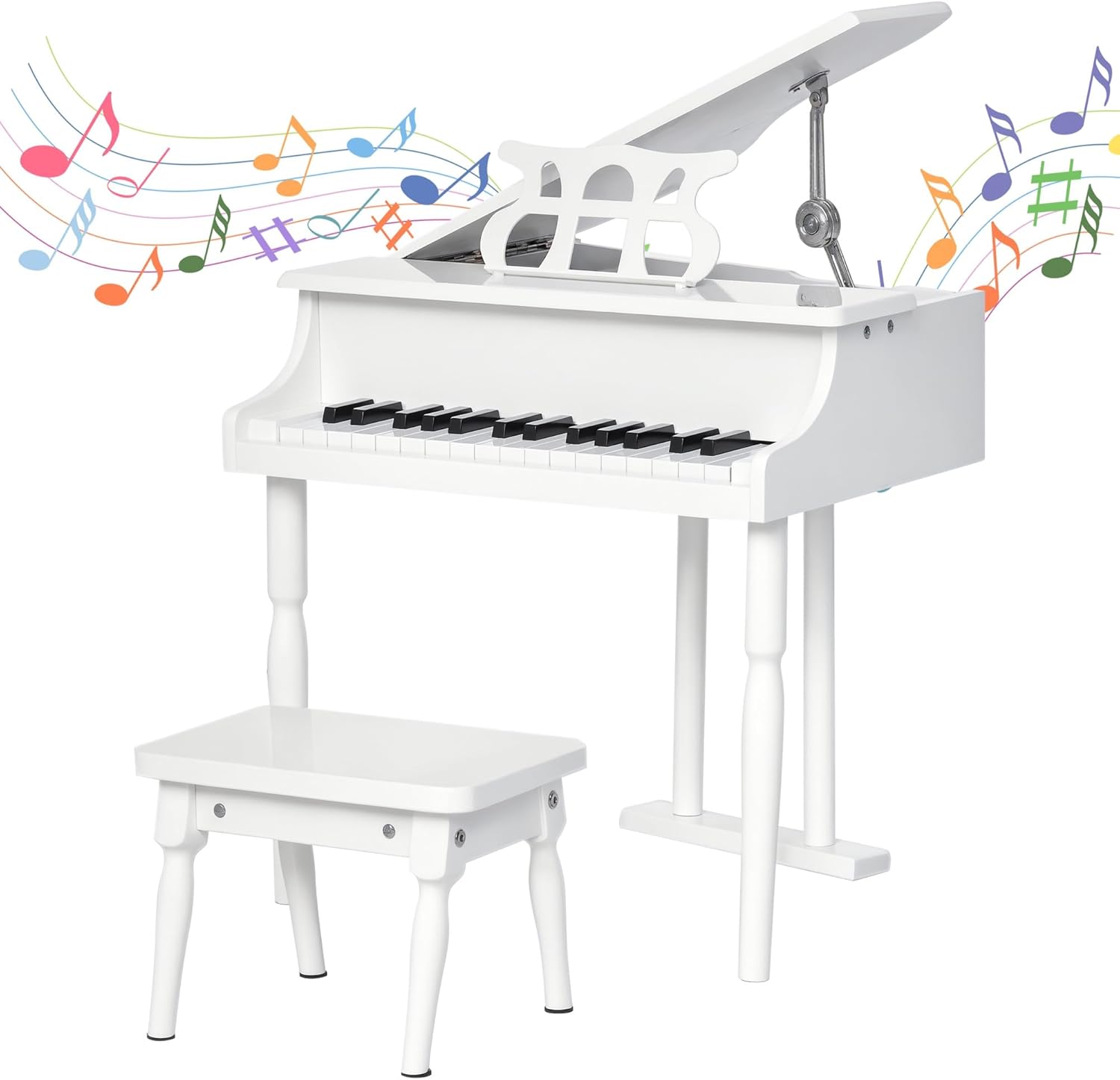 Detalle de HOMCOM Piano de Cola Infantil 30 Teclas
