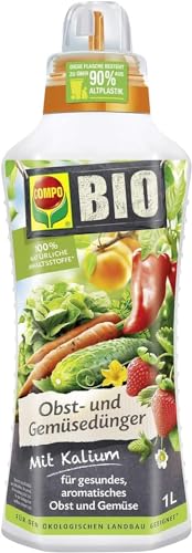Detalle de COMPO BIO Obst- und Gemüsedünger, 1 L – Natürlicher Flüssigdünger für gesundes Wachstum und aromatische Erträge