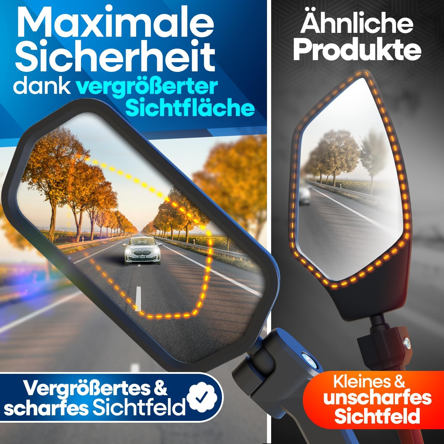 Thumbnail 4 de NEXTCOVER Fahrradspiegel für Lenker – ProVision Echtglas, Set mit 360° Sicht und SecureGrip