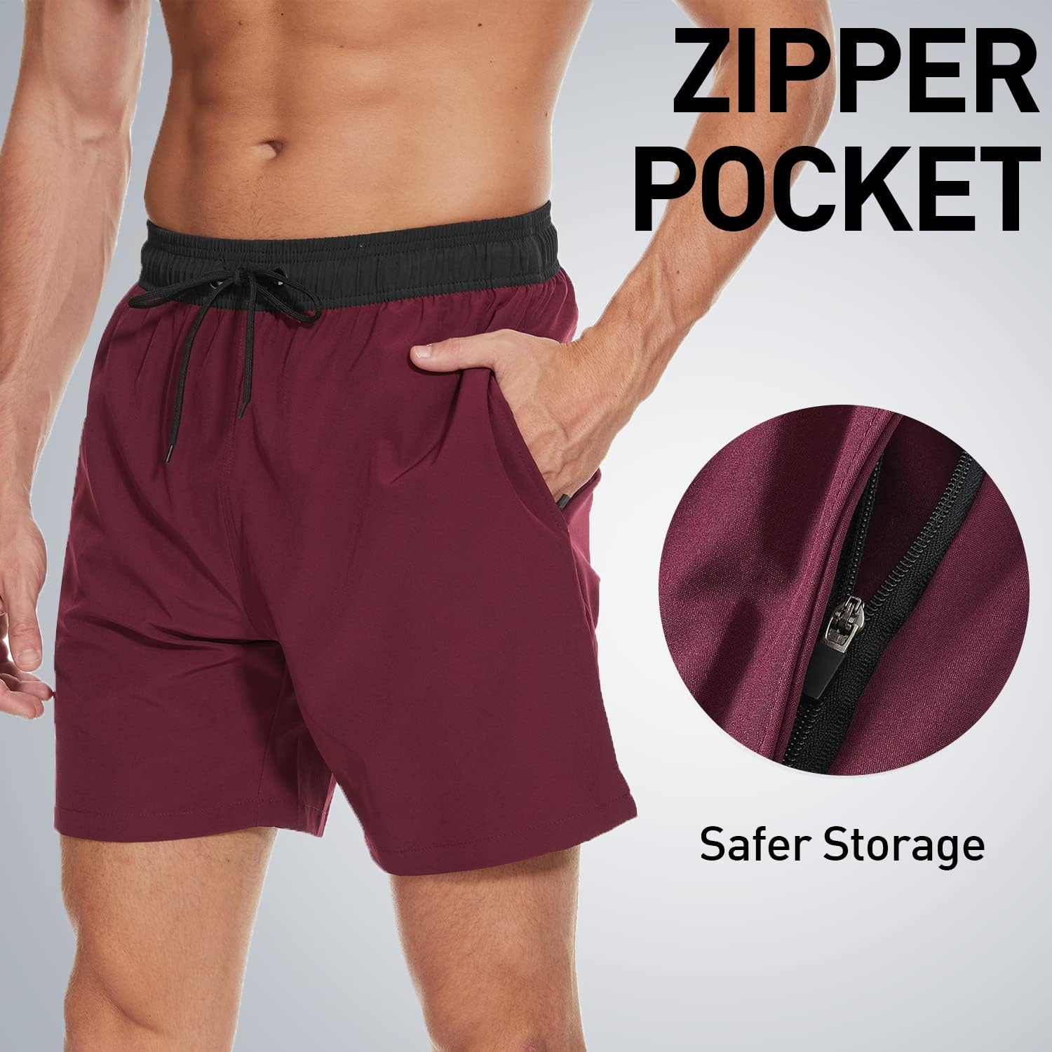 Detalle de Arcweg Badehose Herren 2in1 Kompression Liner – Elastisch, atmungsaktiv und praktisch