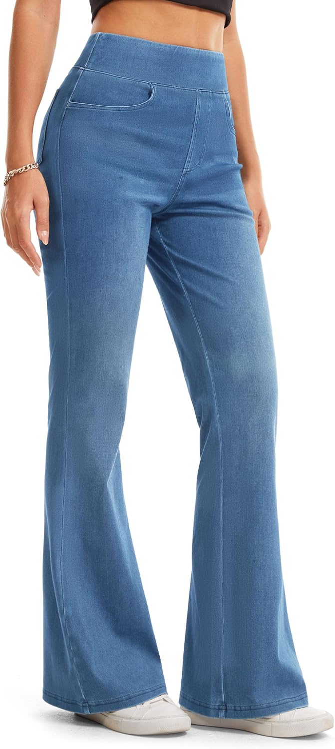 Thumbnail 6 de THE GYM PEOPLE Women's Flare Denim Jeans, 29"/31" Inseam, High Waist