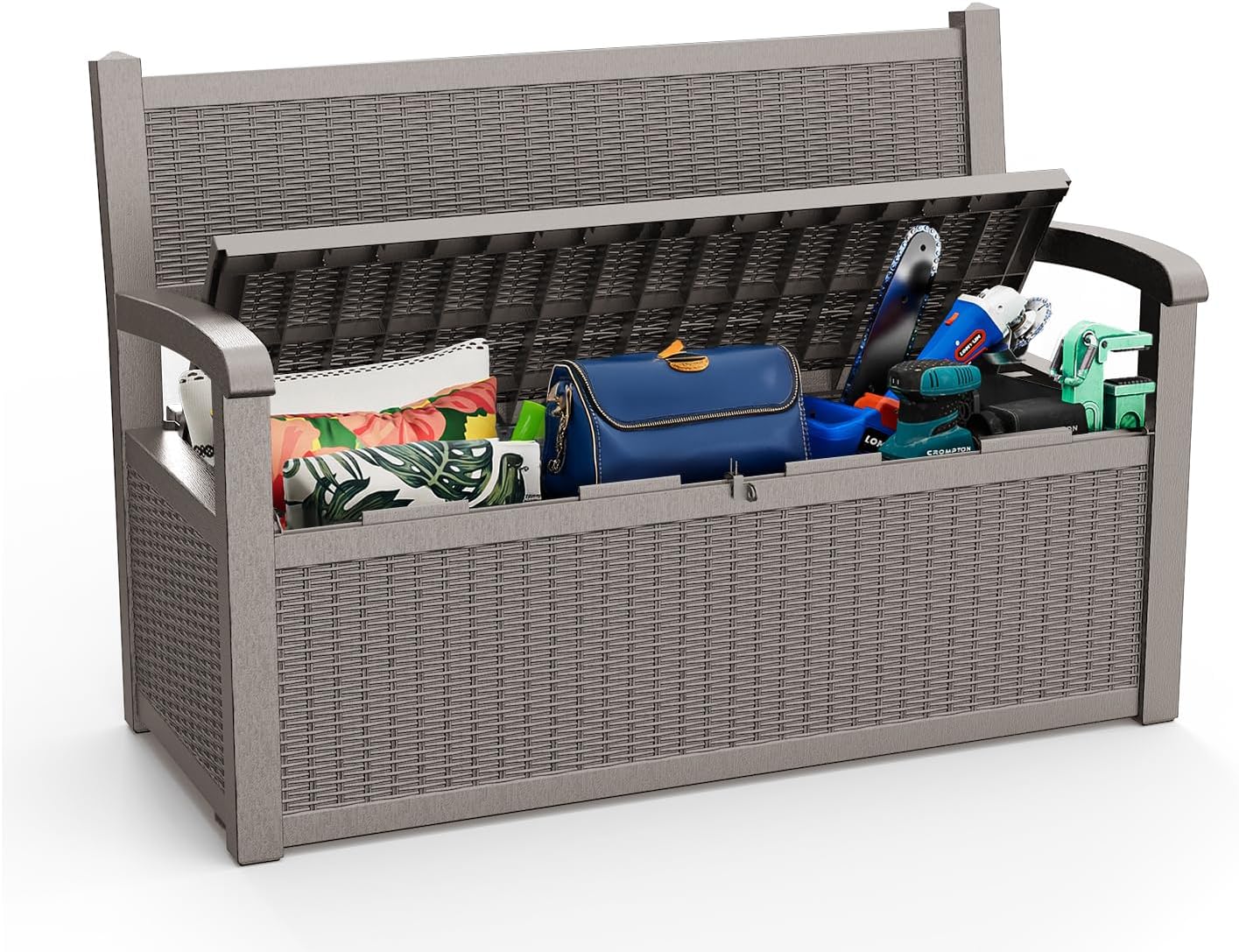Detalle de PatioZen Outdoor Storage Bench 80-Gallon