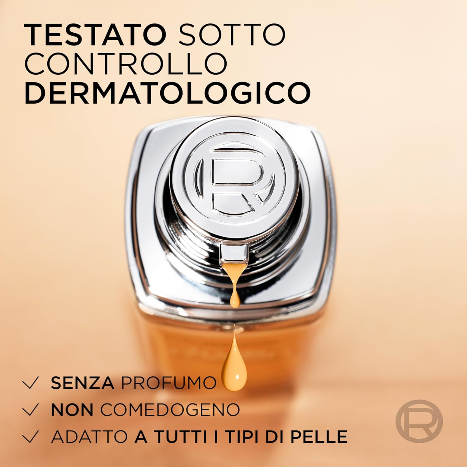 Detalle de L'Oréal Paris Fondotinta Liquido Accord Parfait 7D/W Golden Amber – incarnato uniforme e luminoso