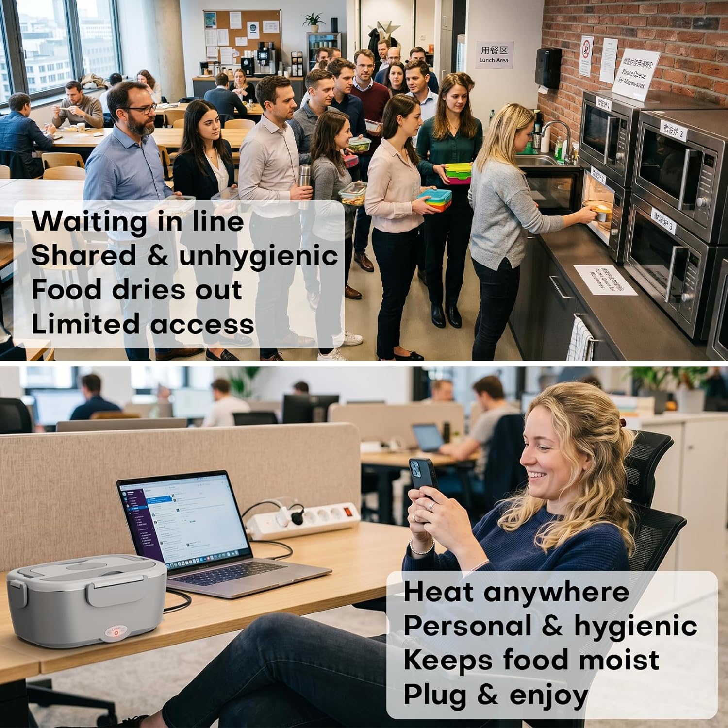 Thumbnail 3 de Sitlais Heated Lunch Box 80W with 1.5L Stainless Steel 🍱