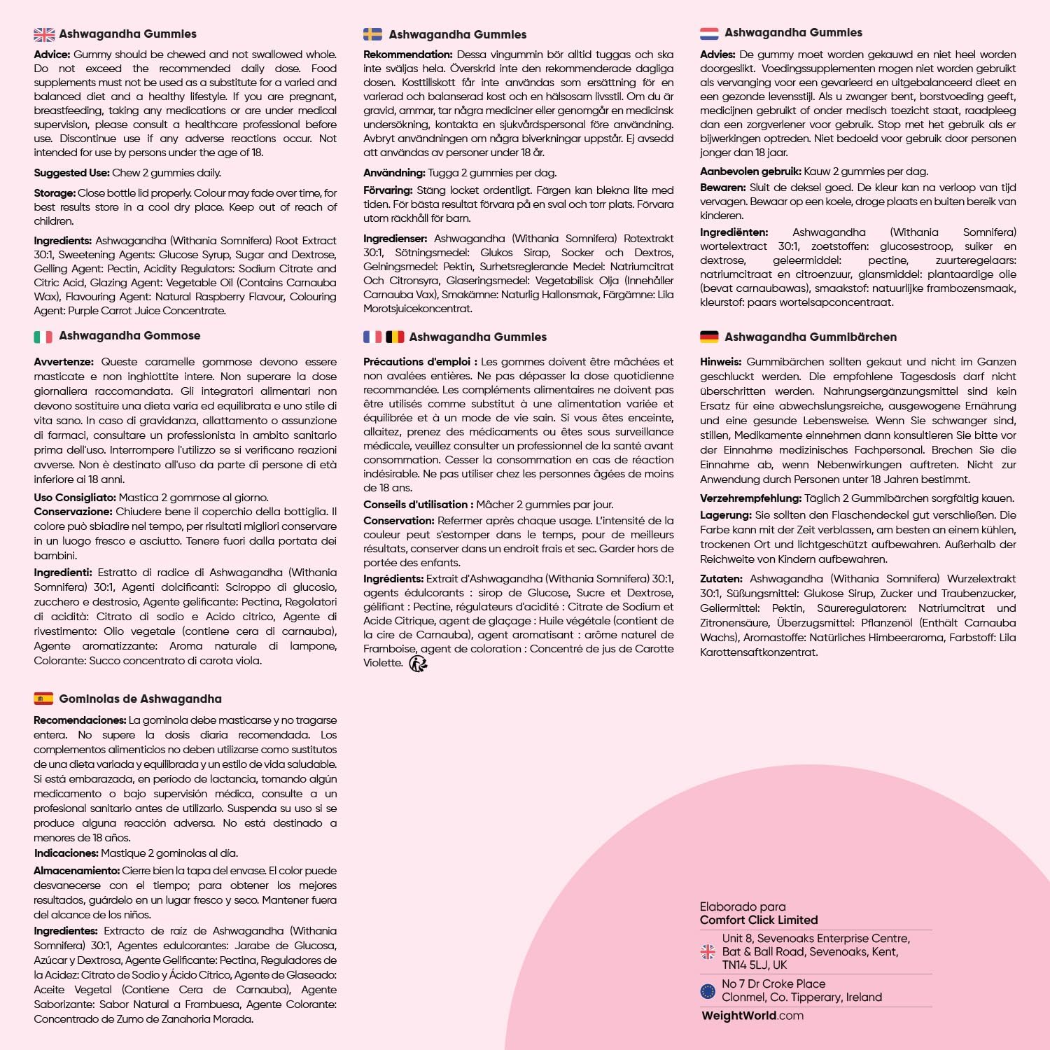 Thumbnail 5 de WeightWorld Ashwagandha Gominolas 1200 mg