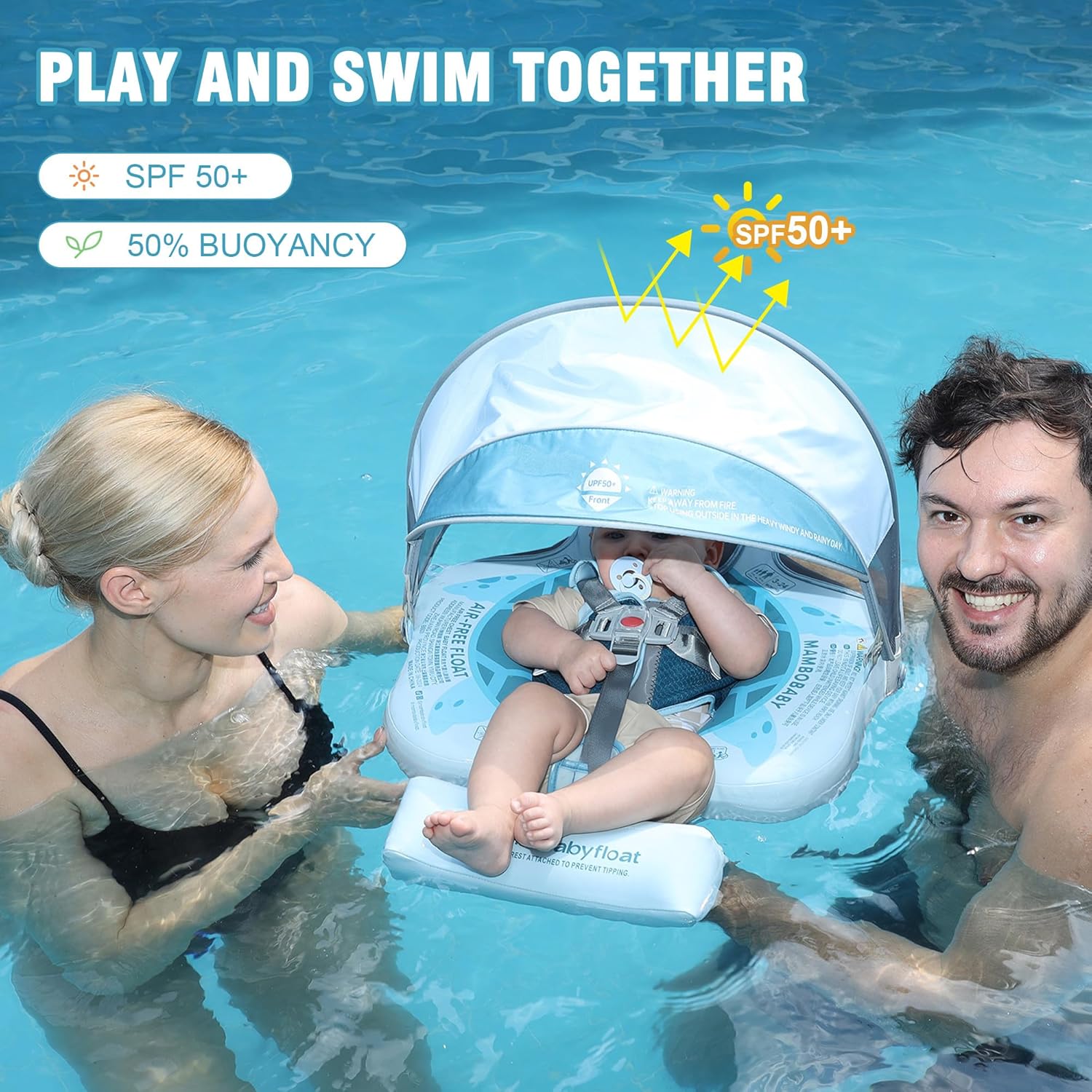 Thumbnail 1 de Lurui Baby Float with Removable Canopy (Non-Inflatable) for Pool, 3–24 Months