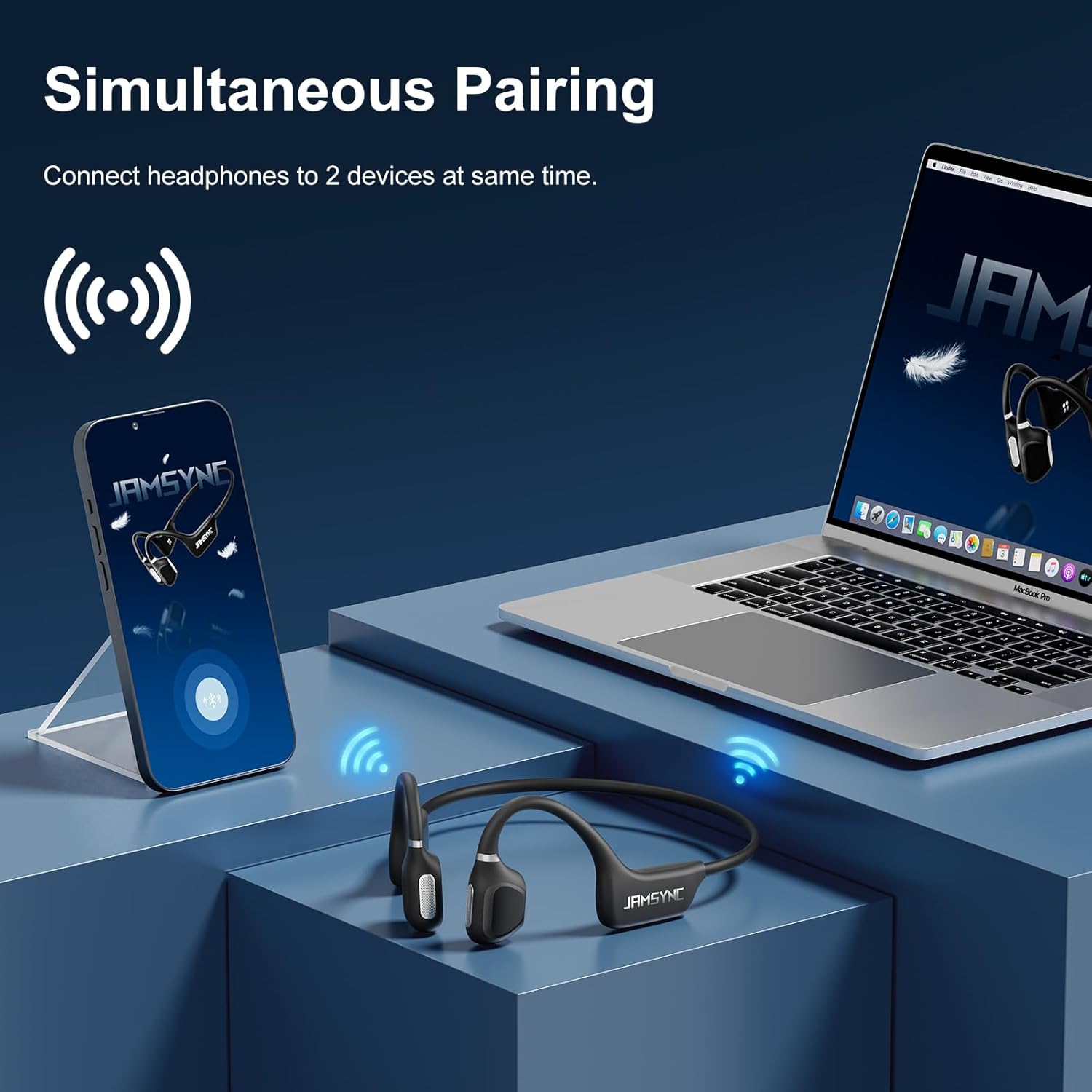 Thumbnail 6 de Jamsync Open Ear Headphones: Open-Ear Run-Ready Bluetooth Headphones with 14-Hour Battery