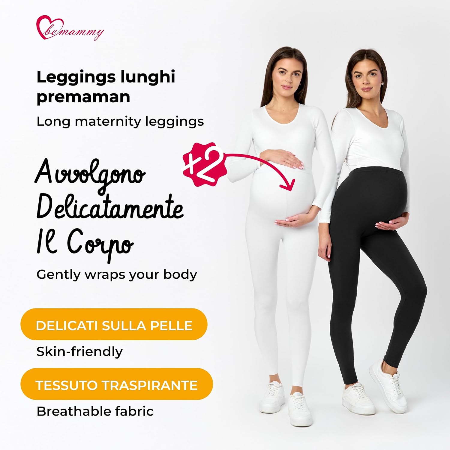 Detalle de Be Mammy Leggings Premaman Lunghi 🤰